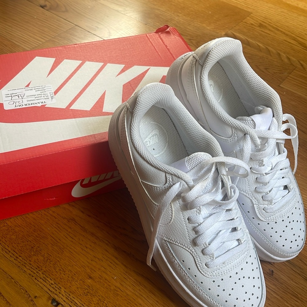 Nike court vision all white. Pristine. Never worn brand new.